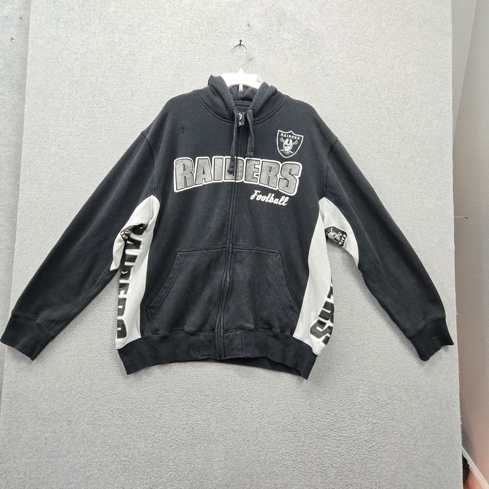 Las Vegas Raiders Men Hoodie 2XL Black Hands High Graphic Fleece Team Logo